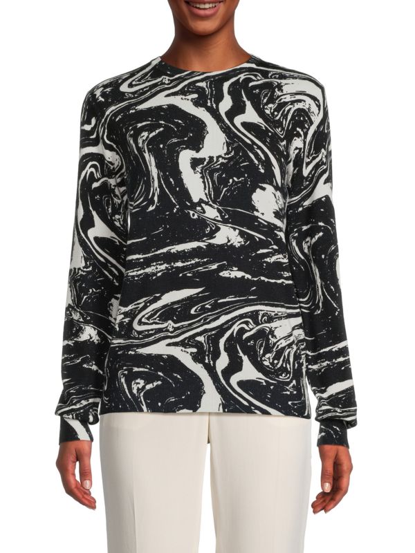 YAL New York Abstract Print Sweater